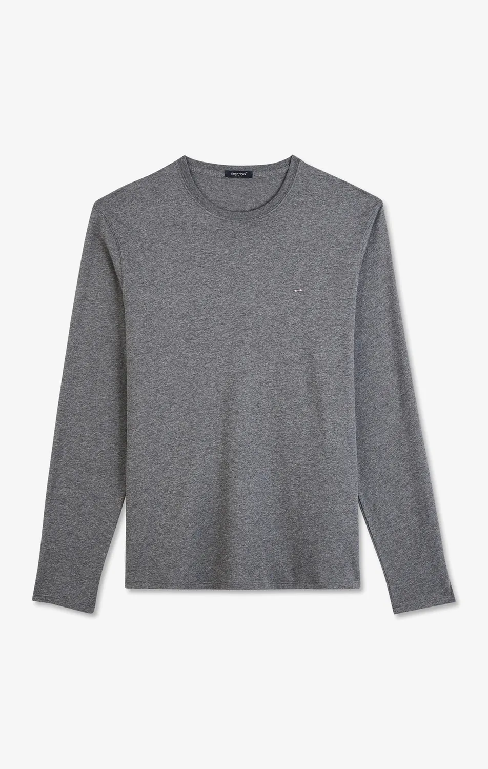 Eden Park t-shirt manches longues gris coton Pima col rond