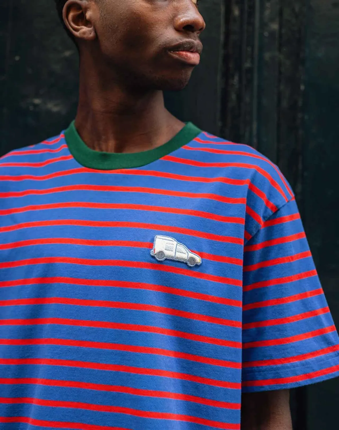 OLOW Bagnole t-shirt ample rayé papier découpé