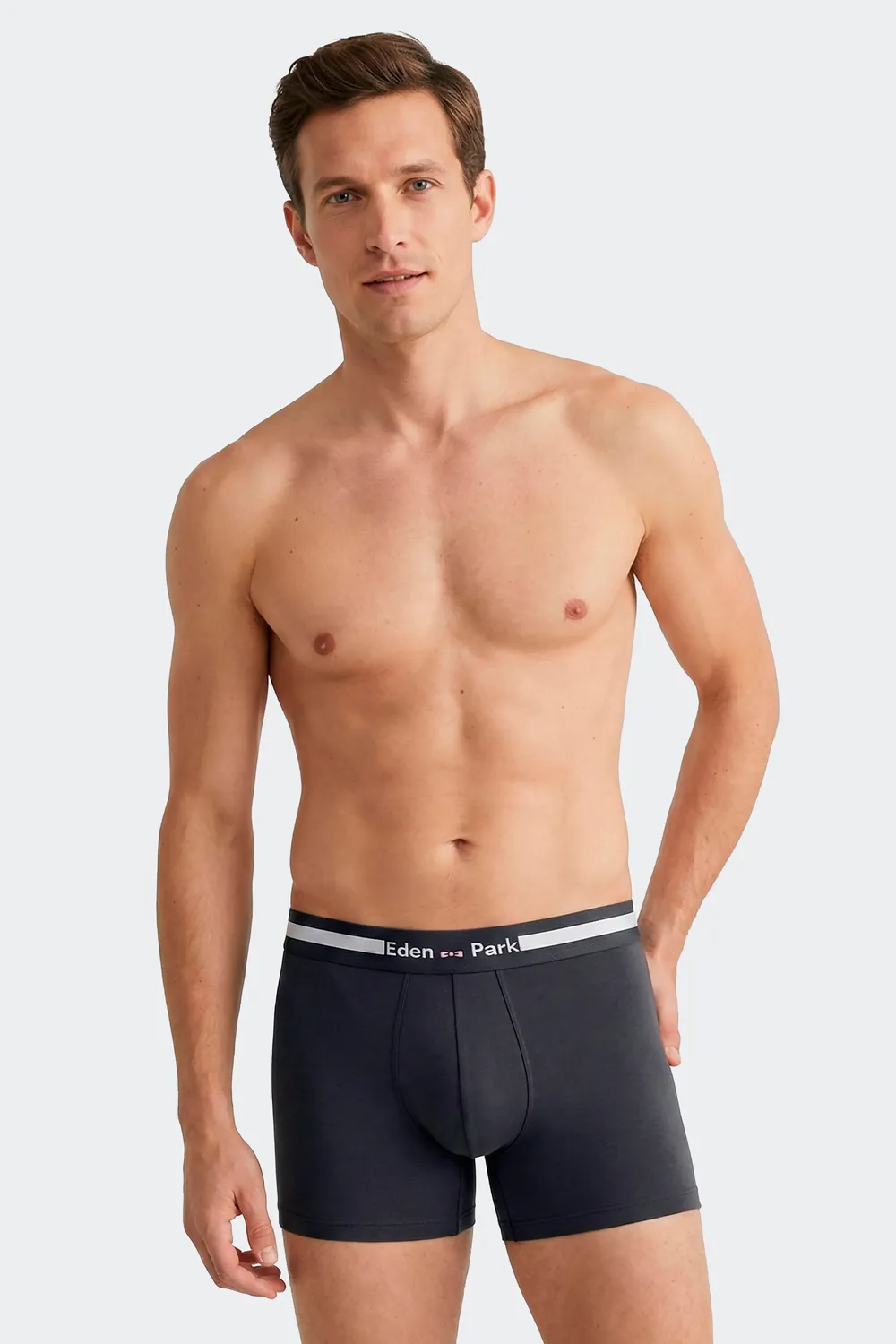 Eden Park lot 2 boxers coton stretch bleu marine ciel