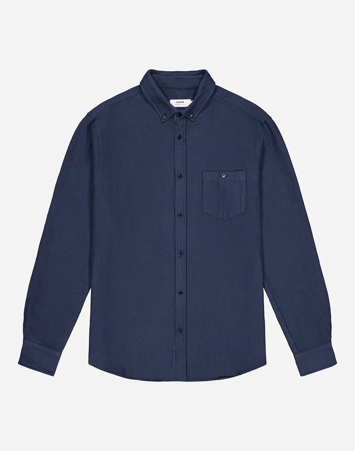 OLOW Classico chemise homme coton bleu marine