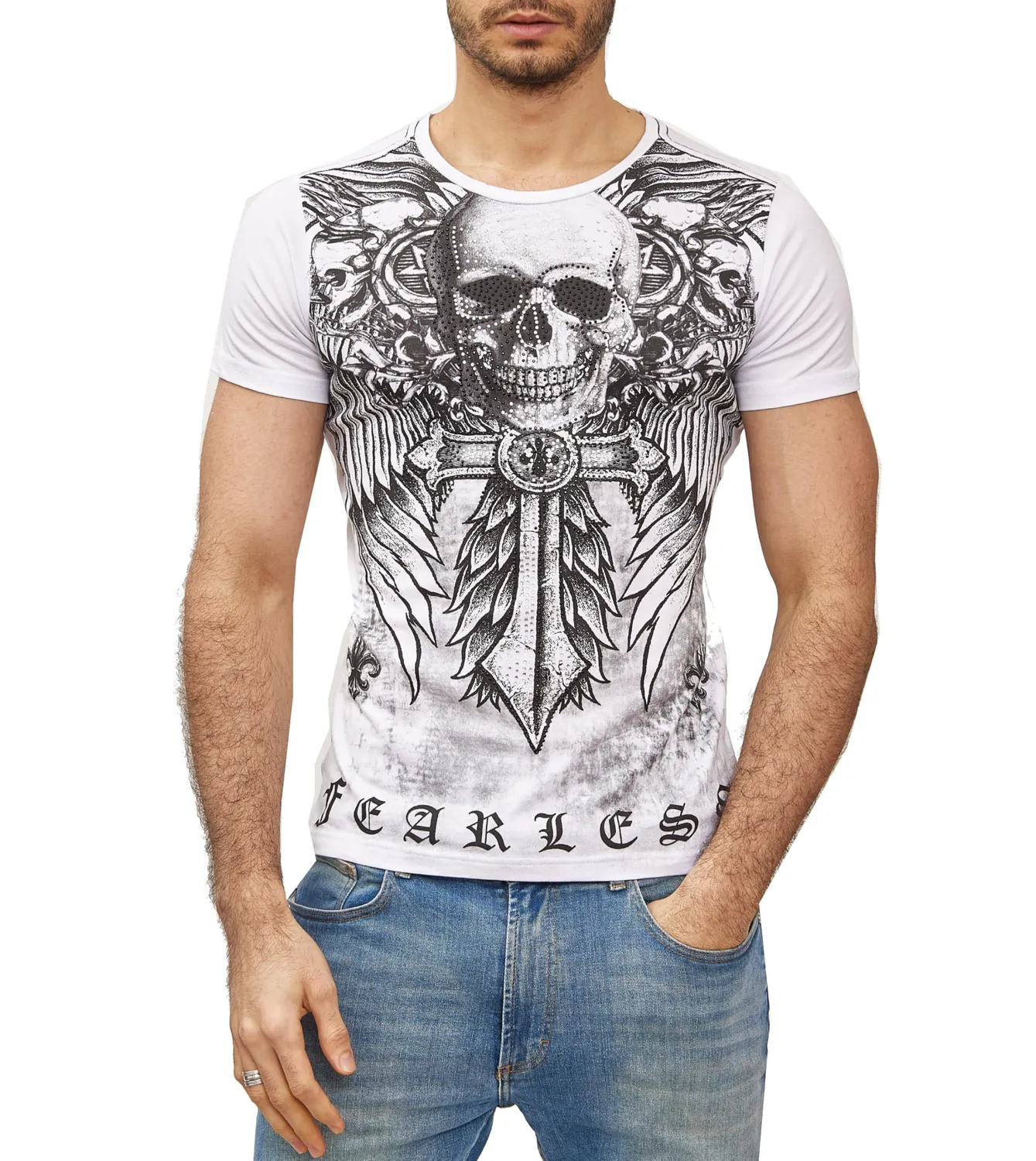 Subliminal Mode BX2314 t-shirt homme taille L tête de mort