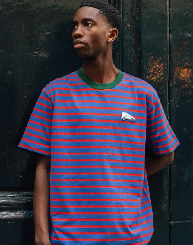 OLOW Bagnole t-shirt ample rayé papier découpé