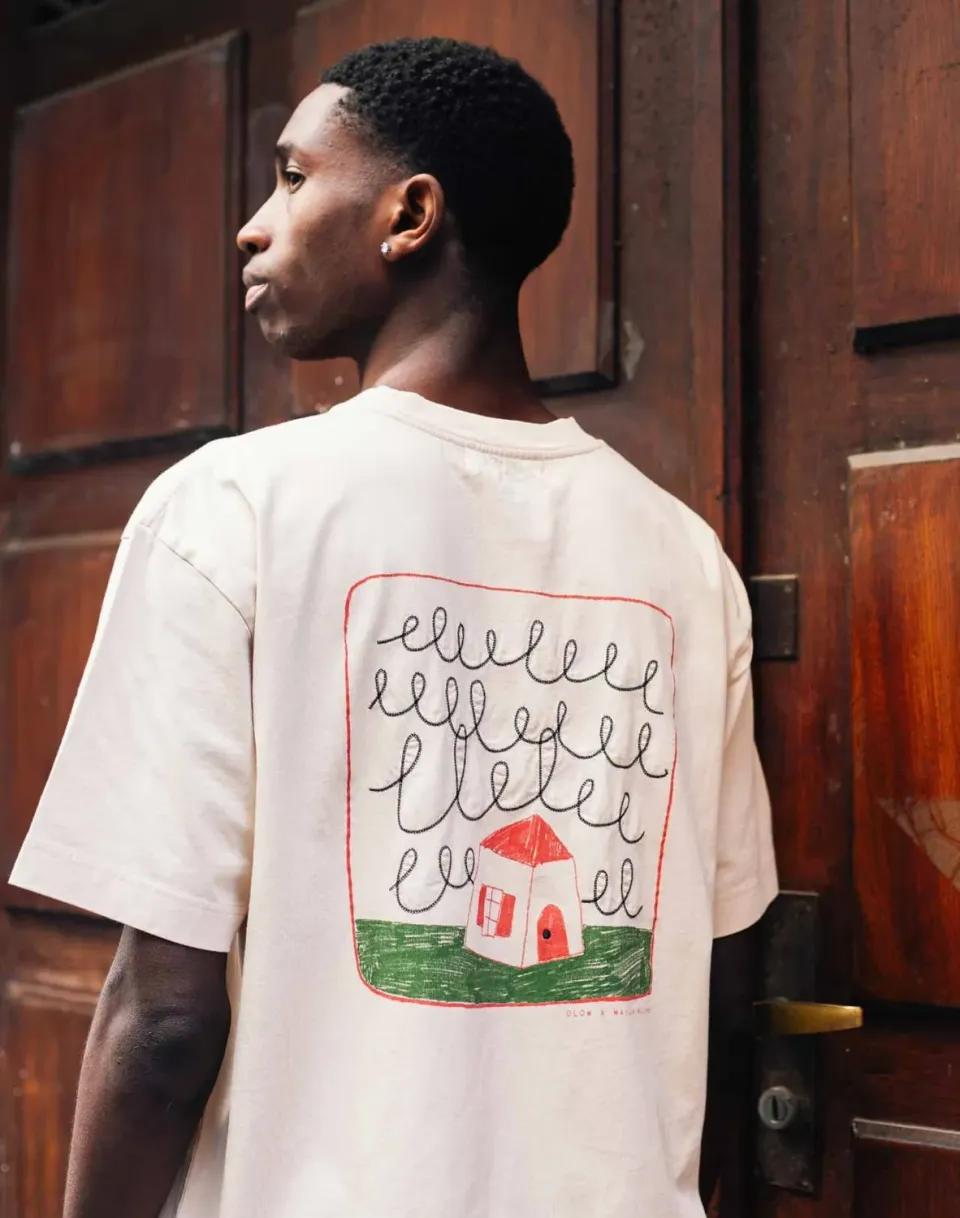 OLOW Tempête t-shirt crème coupe ample