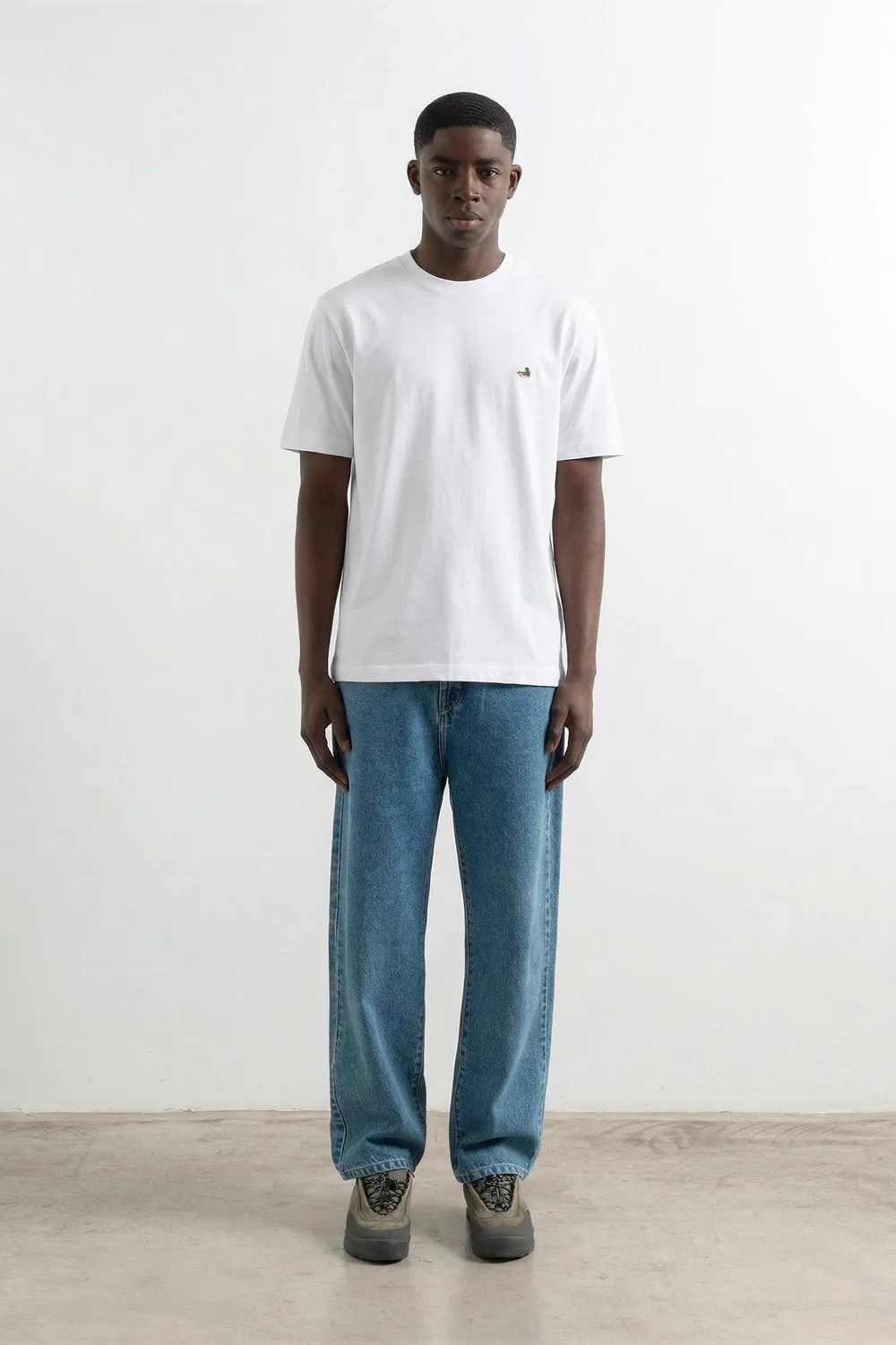 Edmmond Studios Duck t-shirt homme blanc coton brodé