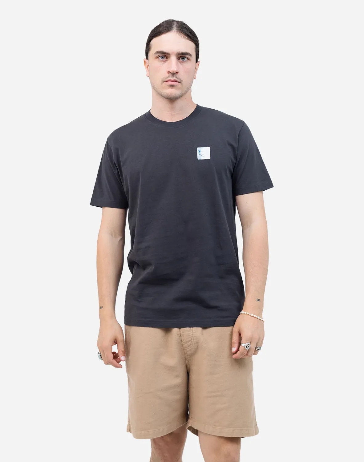 OLOW Good Time t-shirt noir carbone coton bio
