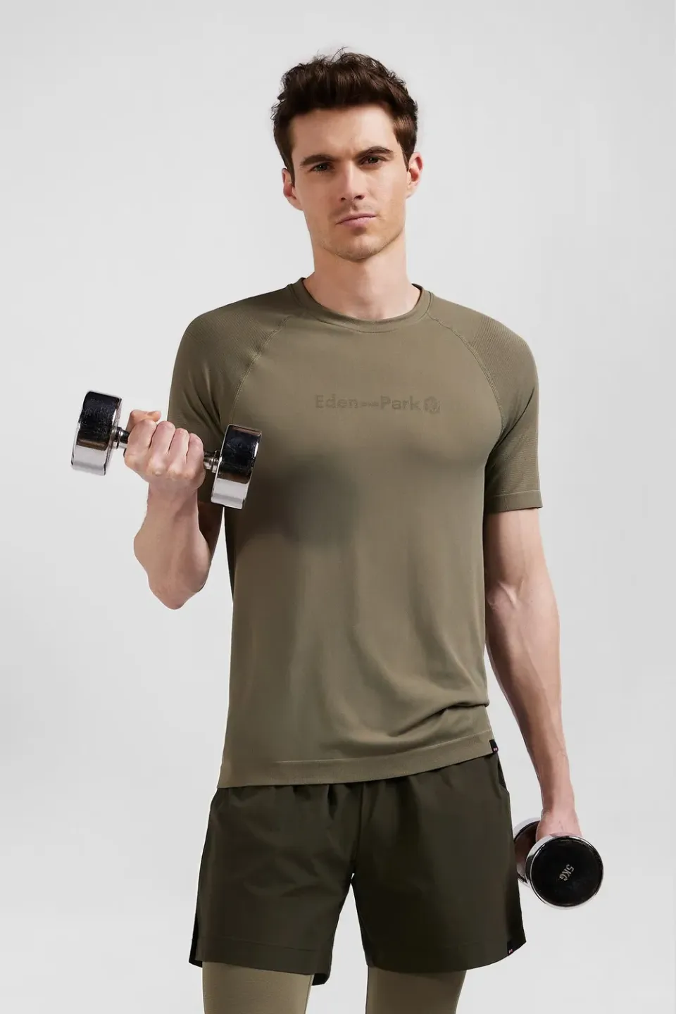 Eden Park E24MAITC0087 t-shirt sport kaki polyamide slim