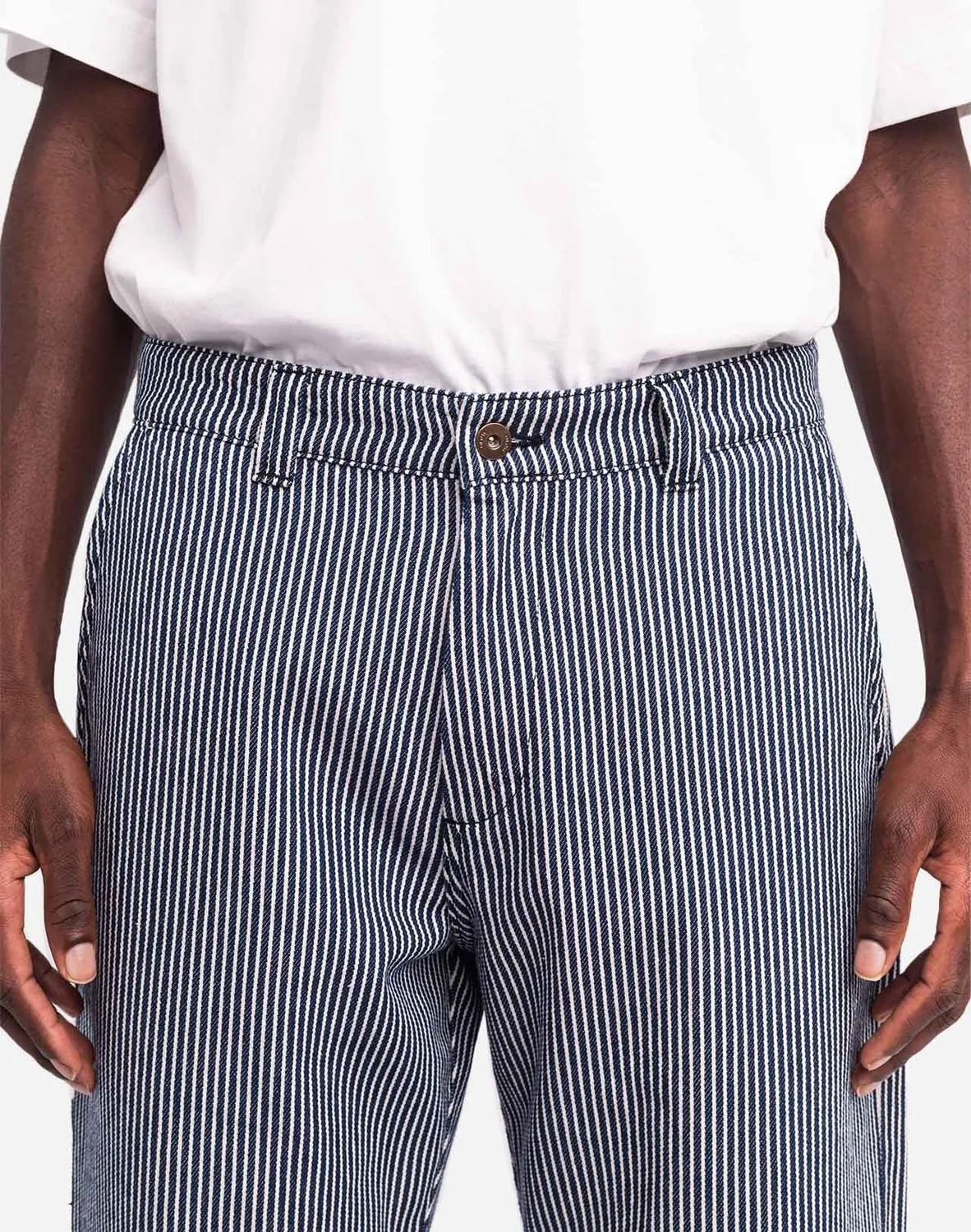 OLOW Chuck pantalon denim rayé workwear