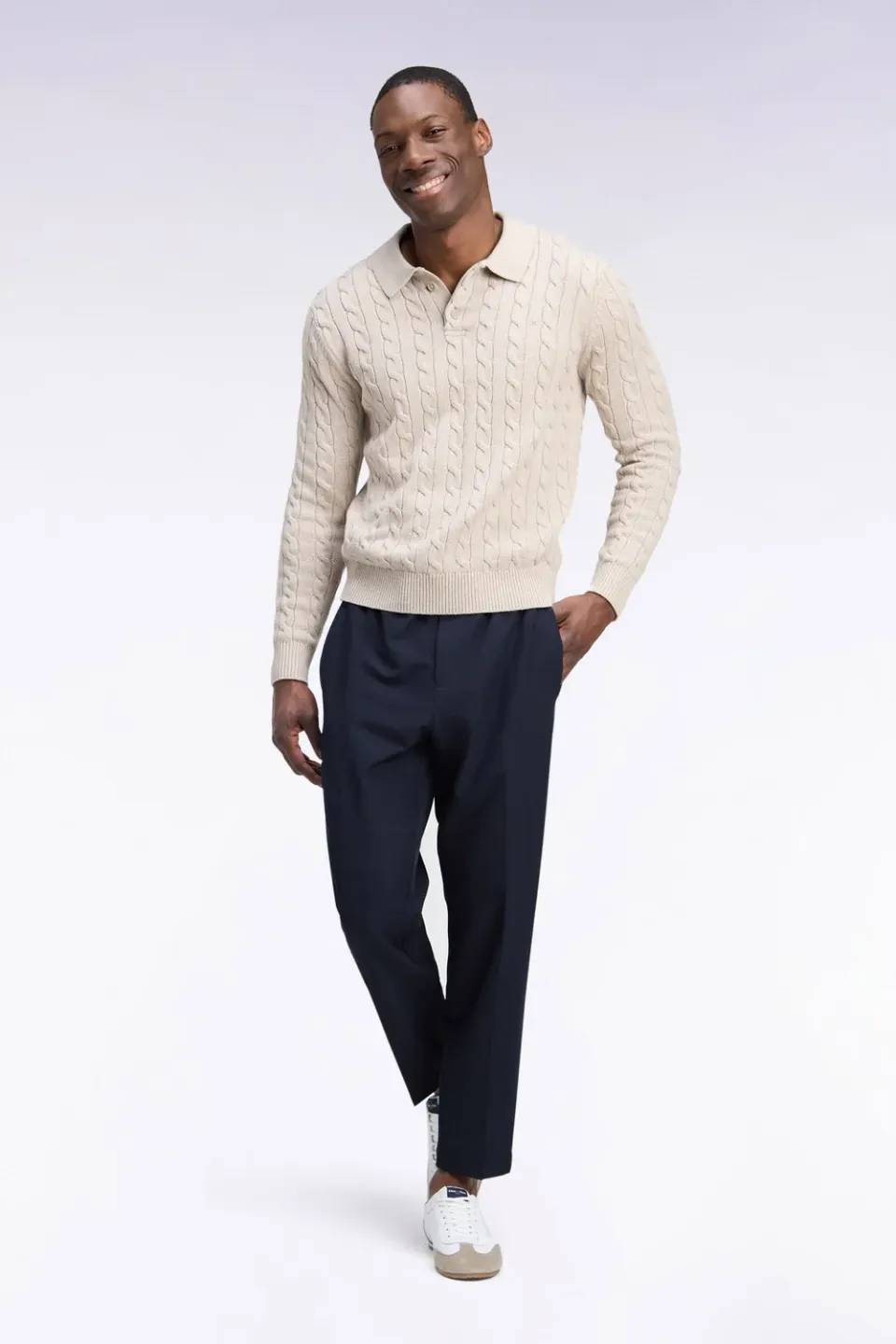 Eden Park Legend pantalon nylon stretch marine Modern