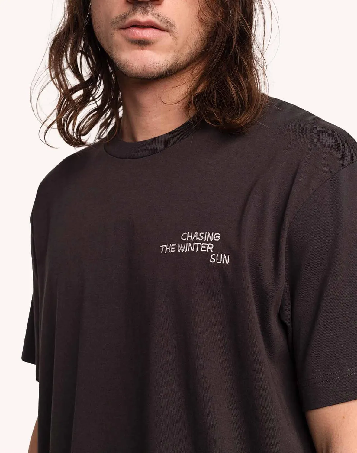 OLOW Winter Sun t-shirt noir carbone coton bio