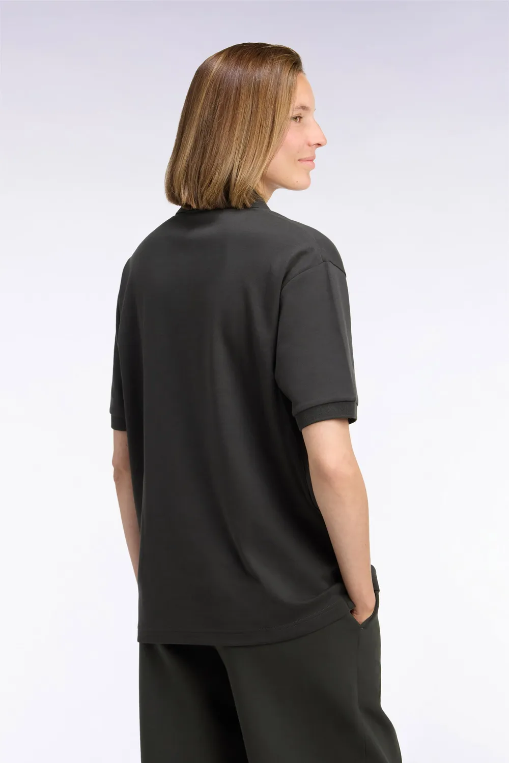 Eden Park Polo manches courtes interlock kaki unisexe