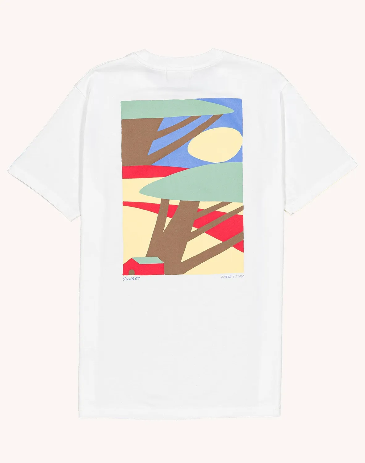 Olow Sunset T-shirt écru brodé coton bio