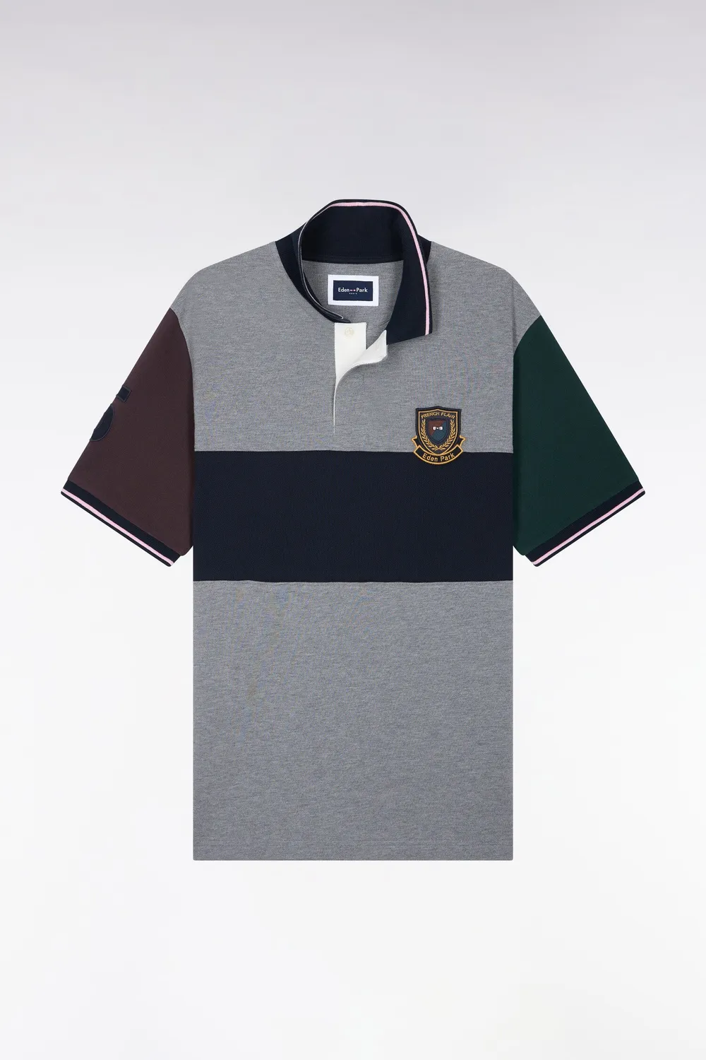 Eden Park Tradi Preppy H26MAIPC0032 polo coton gris droit