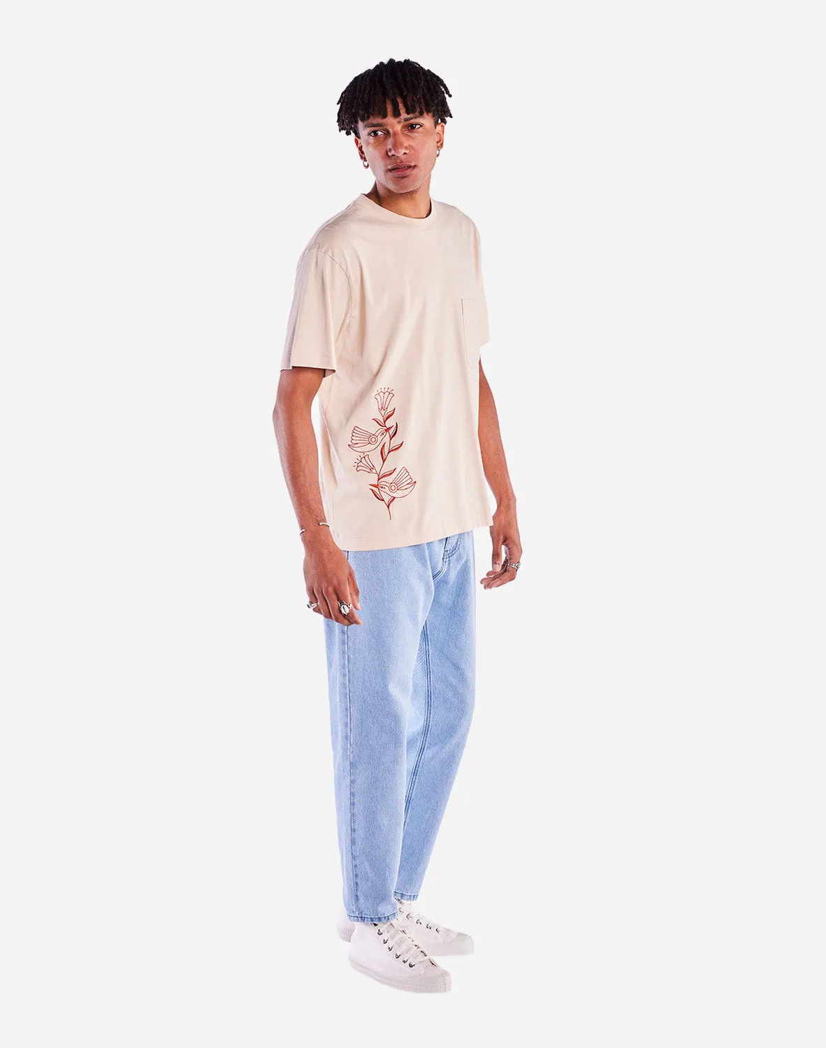 OLOW Hummingbirds t-shirt ample creme