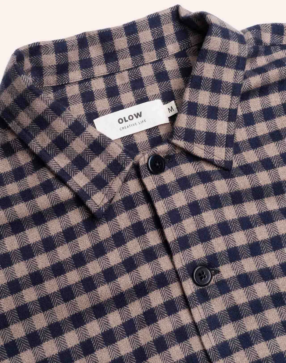 OLOW Decré Wick chemise marron bleu flanelle coton