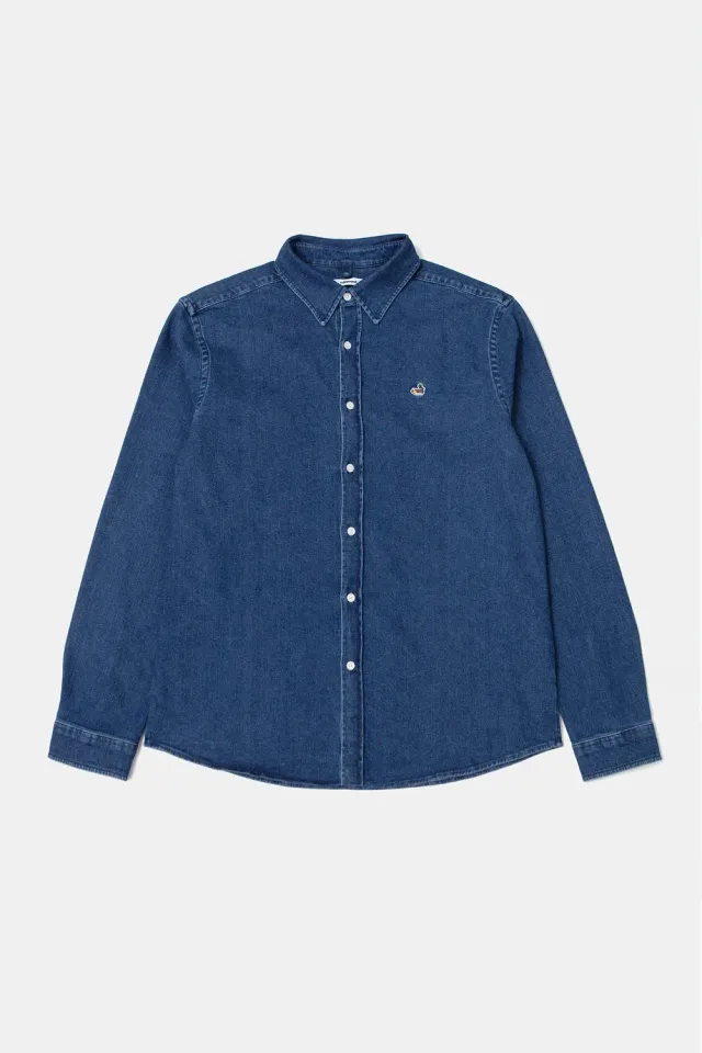 Edmmond Studios Duck Denim Shirt chemise stone wash coton