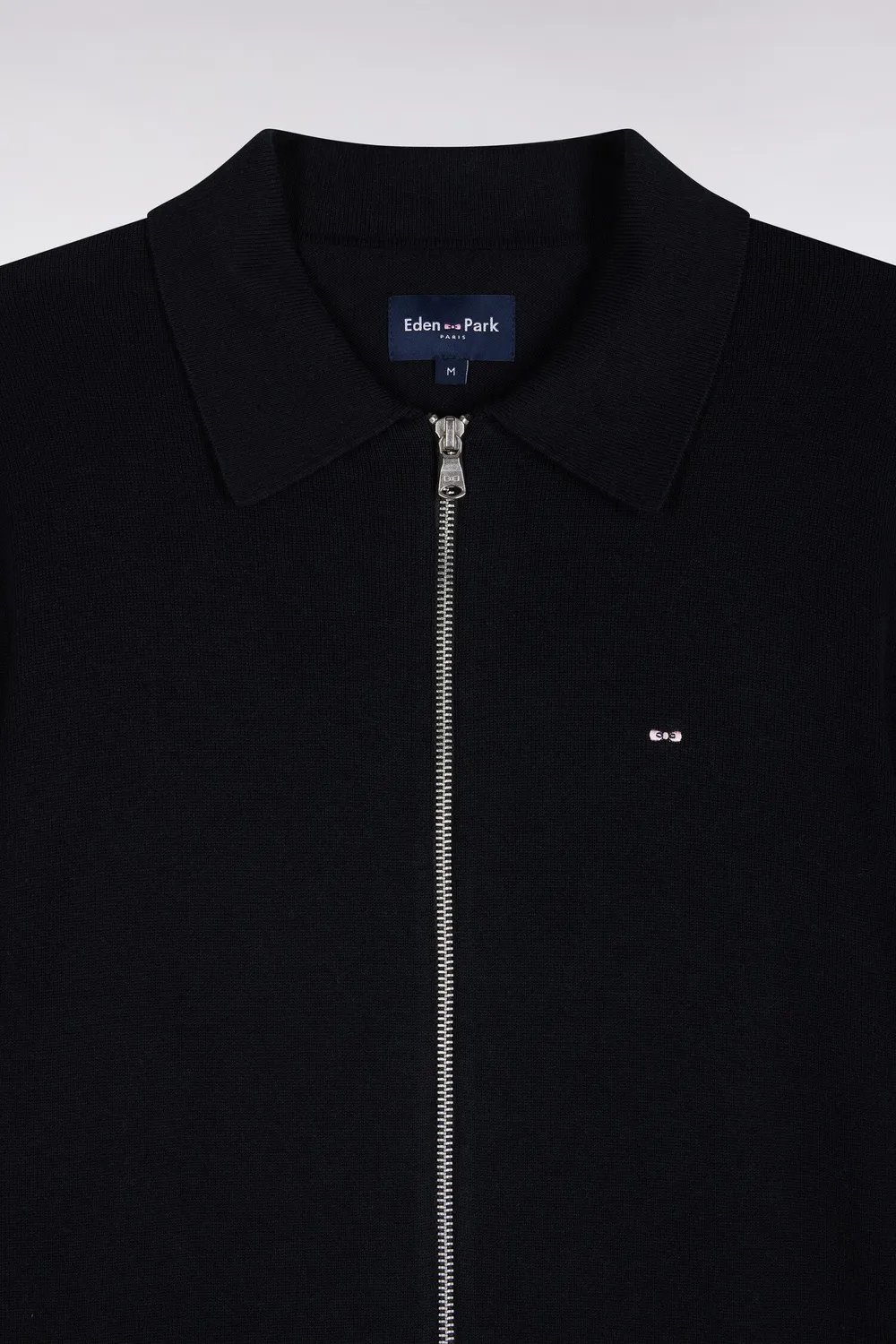 Eden Park cardigan zippé homme coton viscose noir