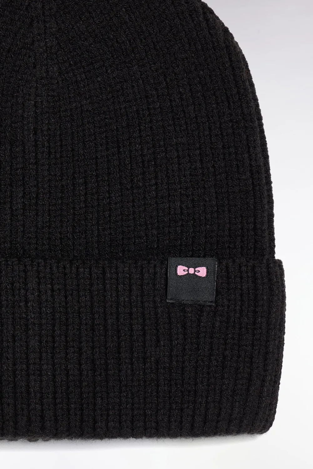 Eden Park Bonnet Maille Côtelée Noir Taille Unique