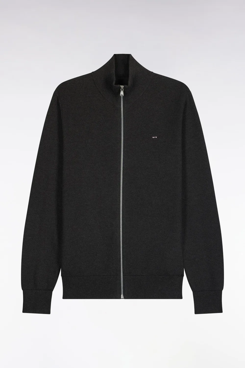 Eden Park H26MAICA0002 cardigan zippé coton gris anthracite