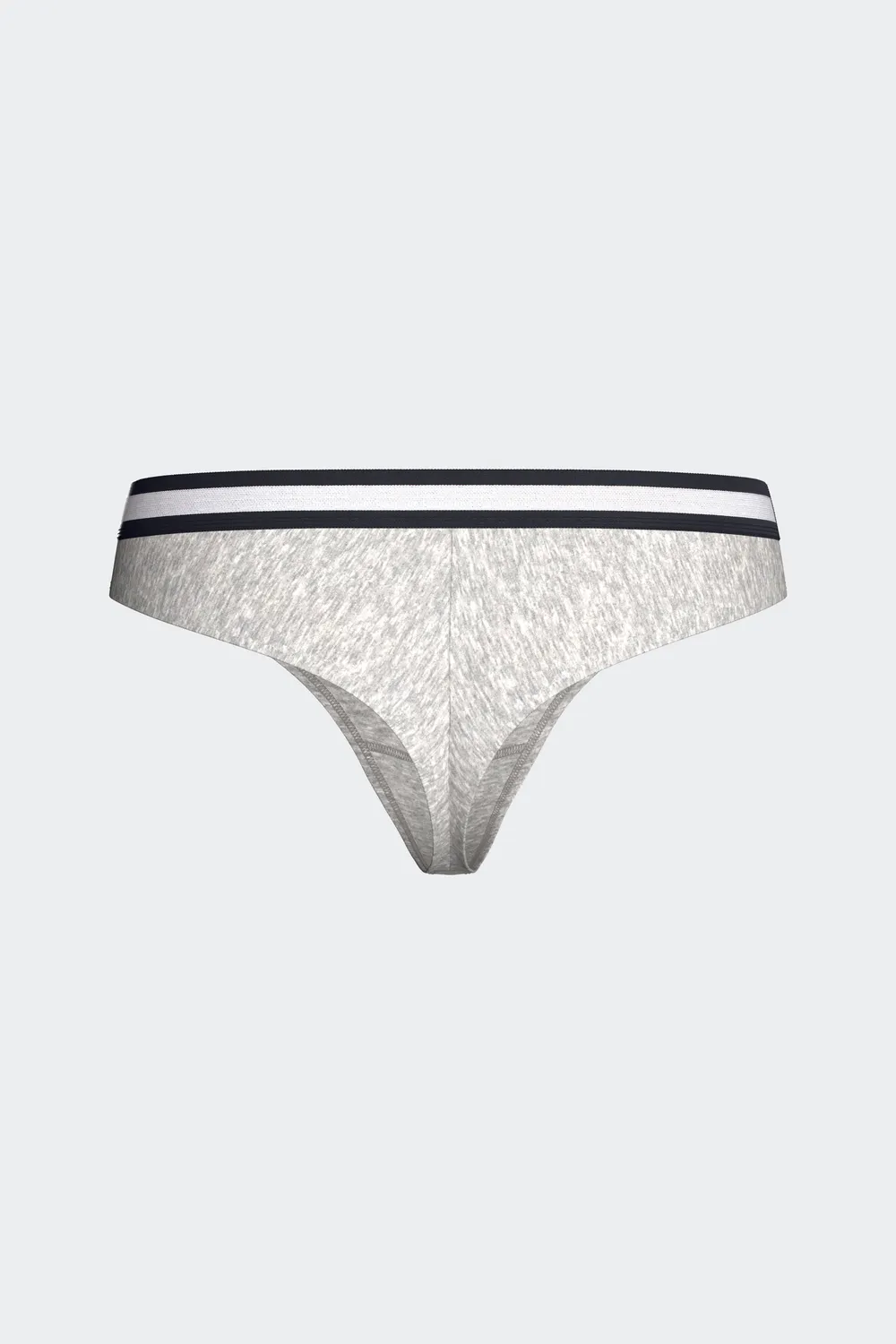 Eden Park tanga femme gris coton stretch élastique siglé