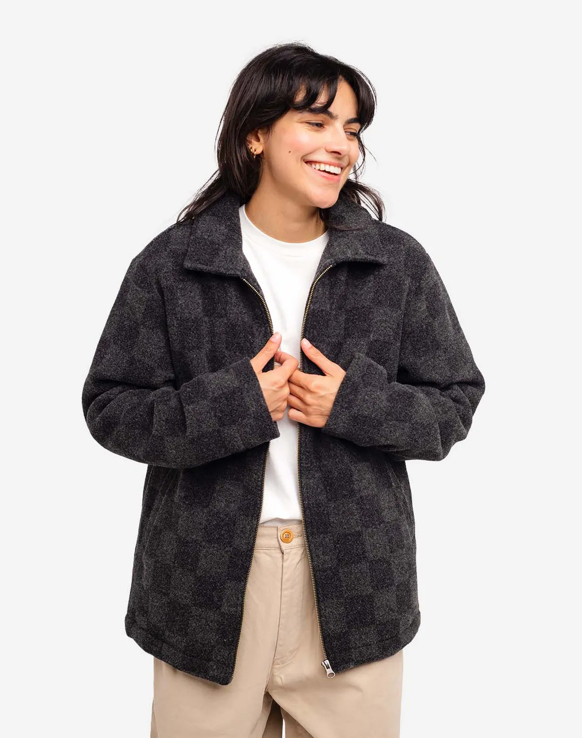 OLOW Sherwood Tregor veste gris noir merinos