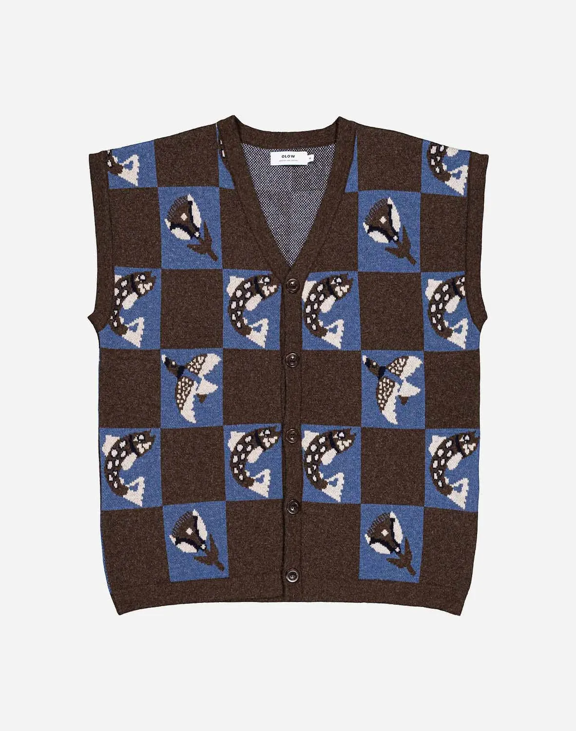 OLOW Solway gilet sans manches bicolore laine