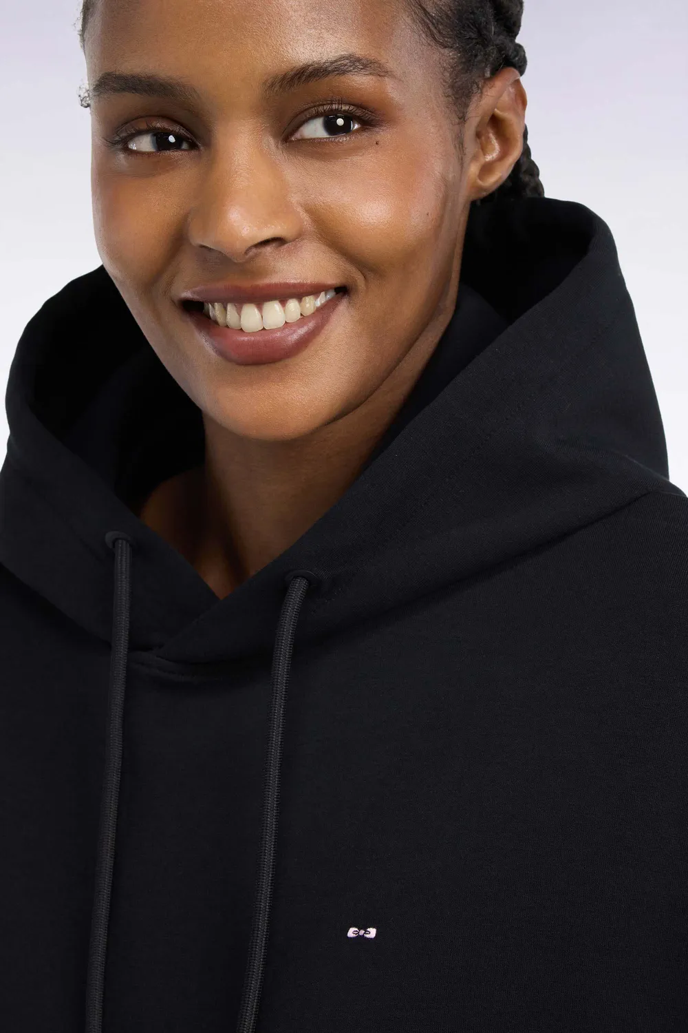 Eden Park sweat à capuche noir coupe loose unisexe