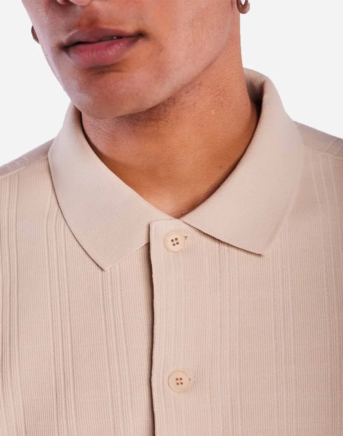 Olow Cheech polo en coton crème homme