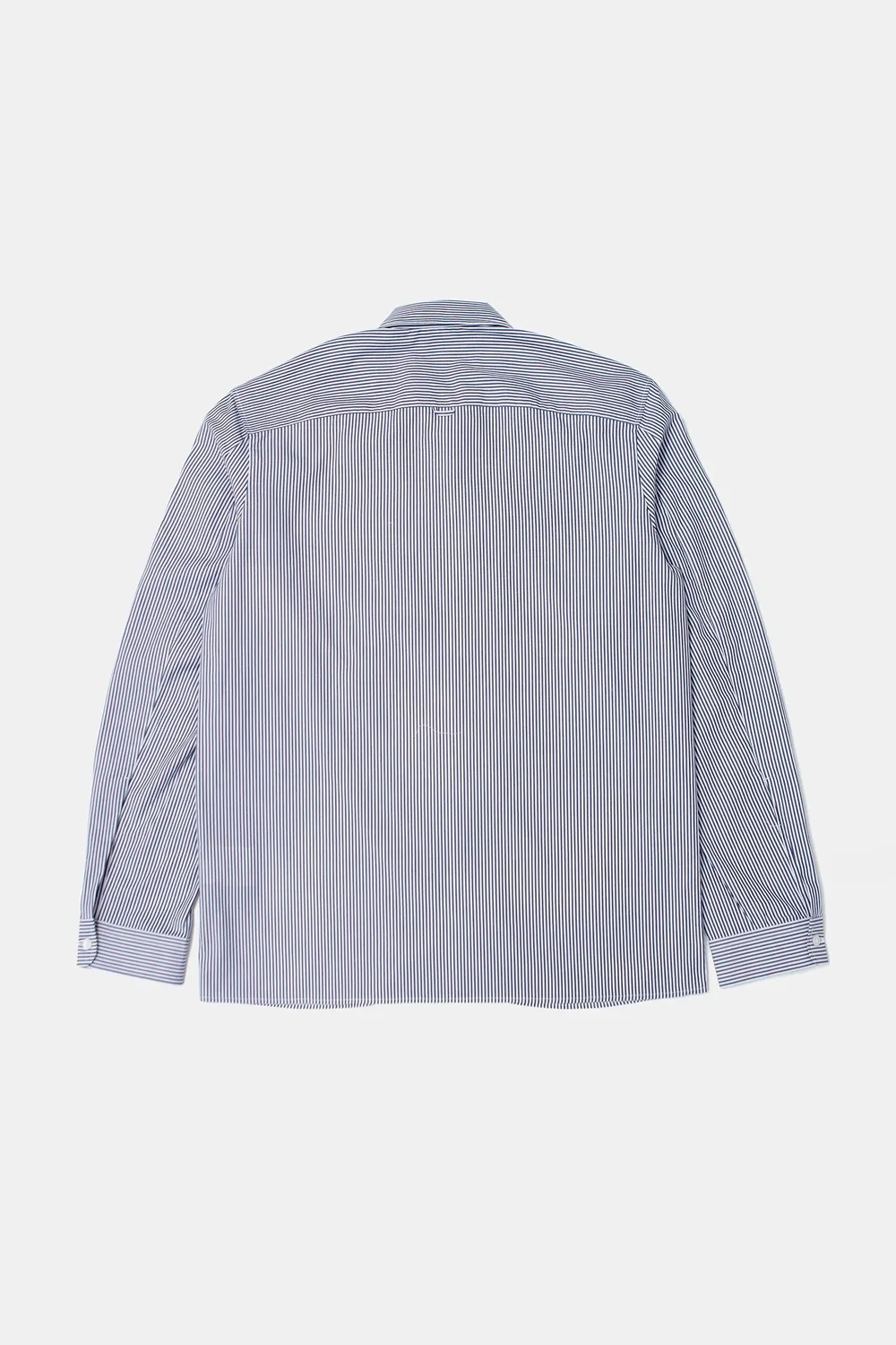 Edmmond Studios Tyne chemise marine rayée zip popeline