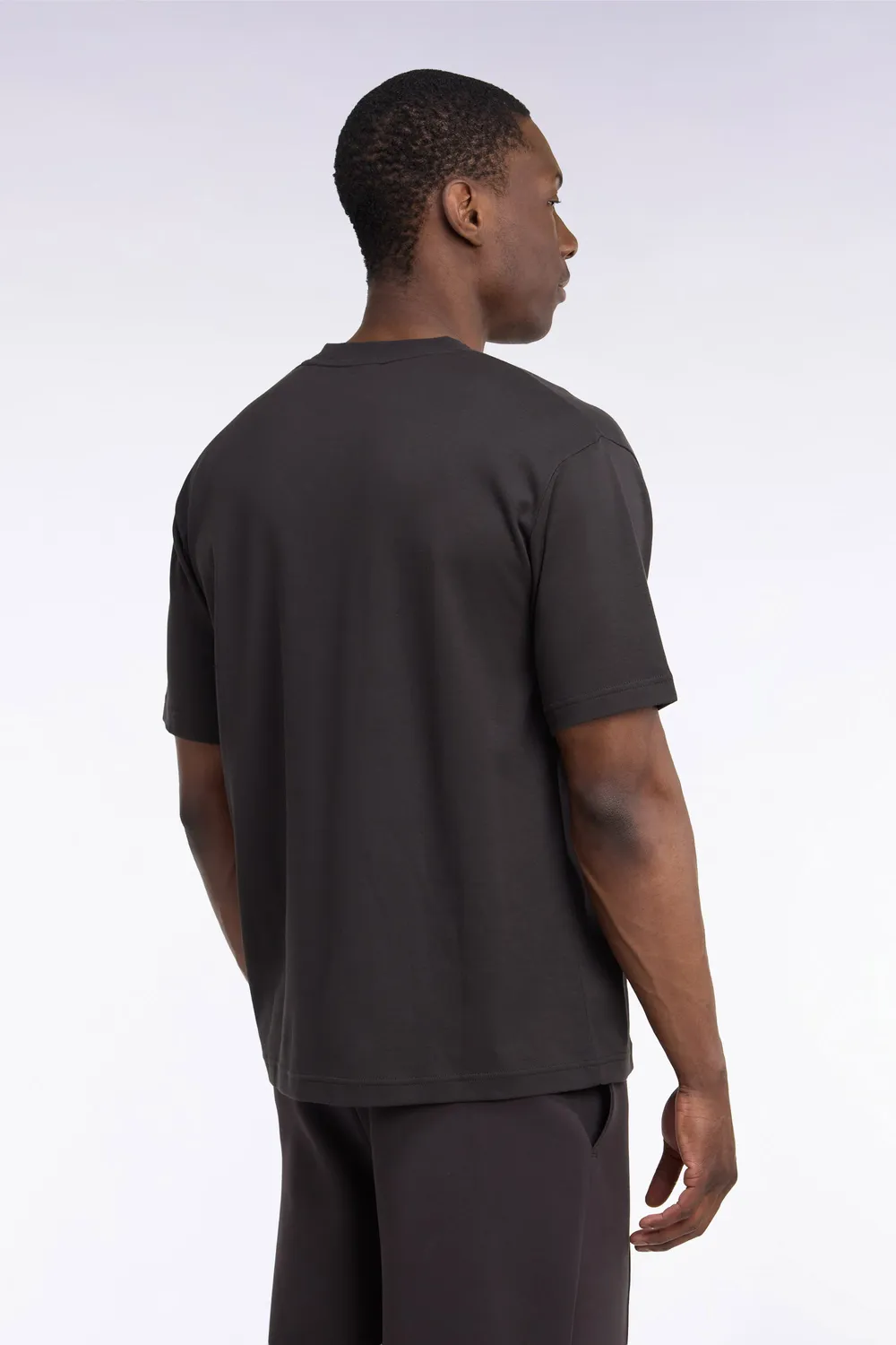 Eden Park t-shirt unisexe coton marron col rond coupe loose