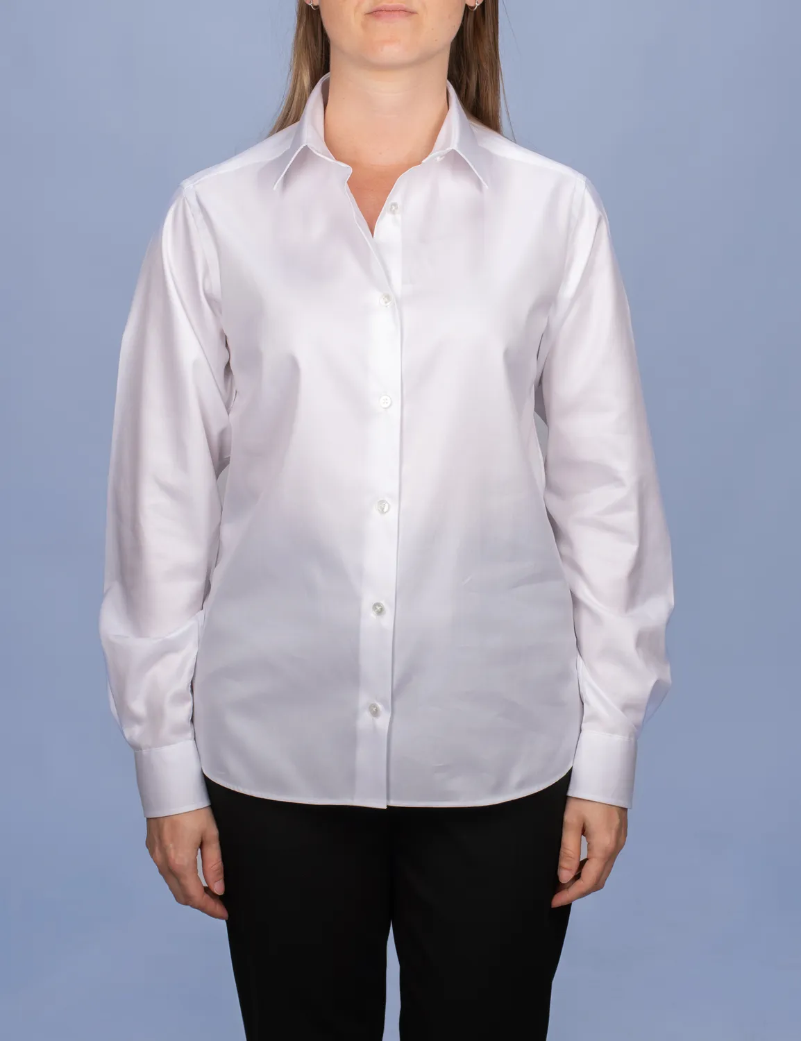 La Chemise Française Popeline Blanche chemisier femme col français