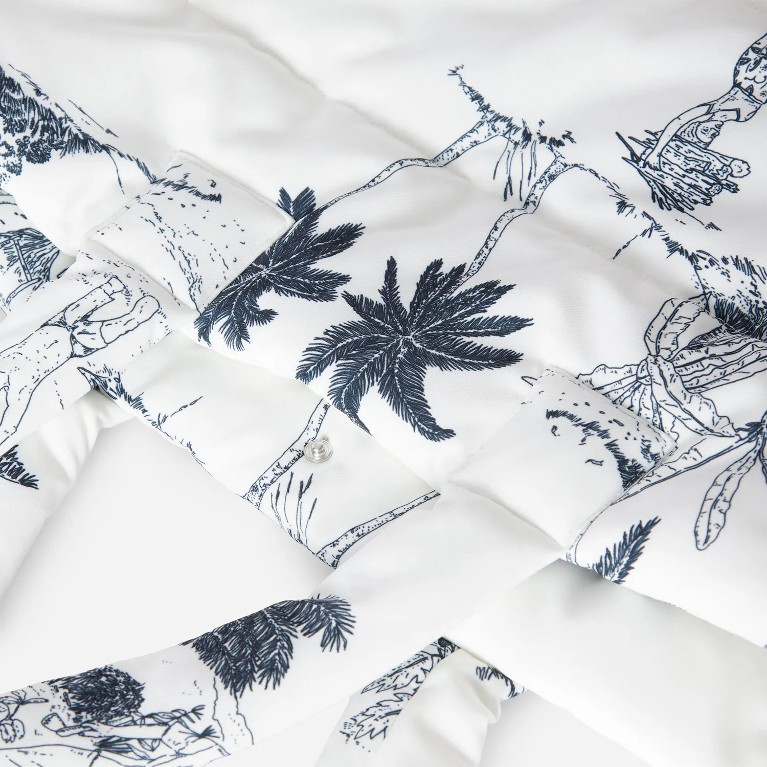Labrum Freetown tote bag matelassé blanc imprimé