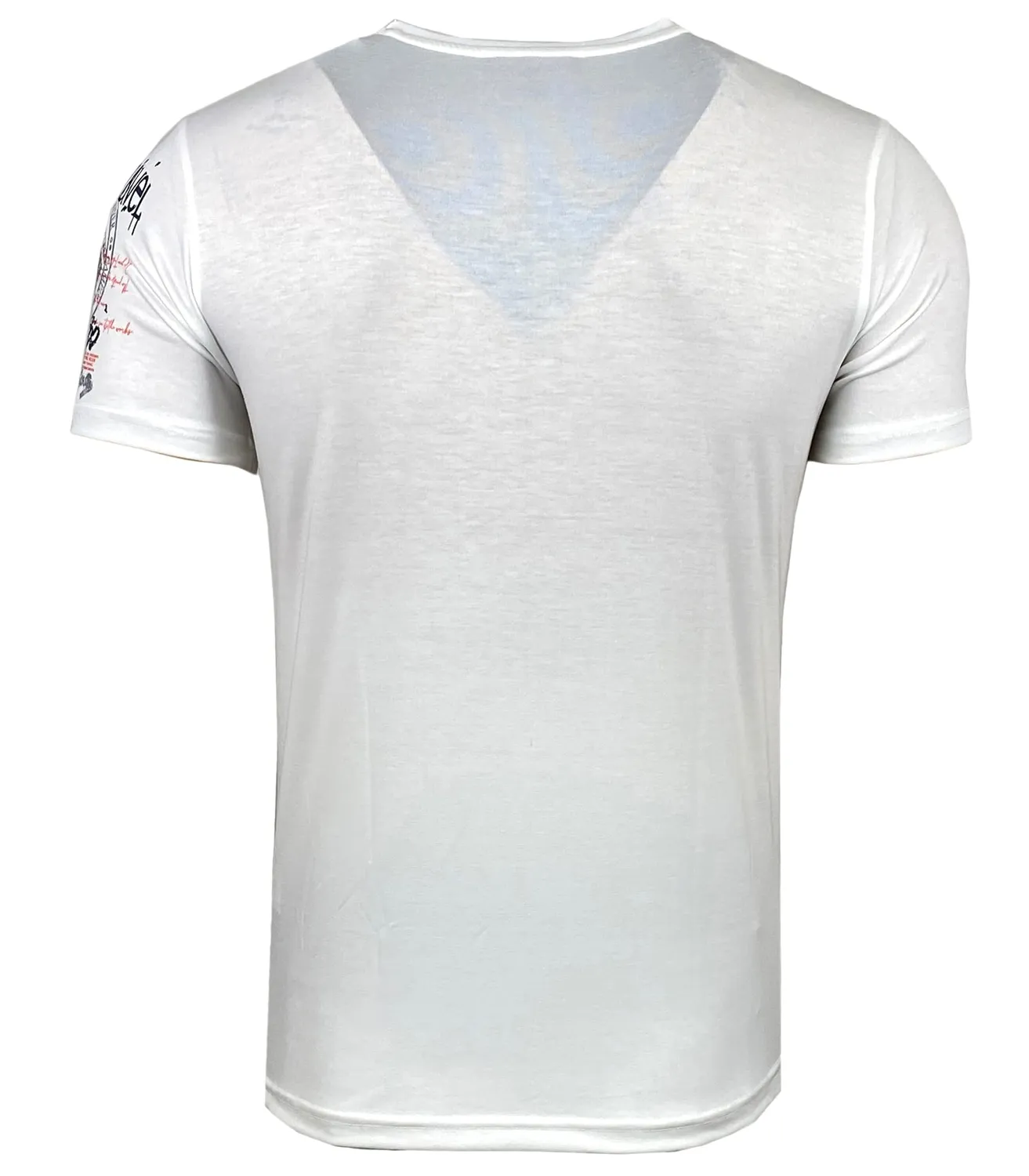 Subliminal Mode BX117 t-shirt homme manches courtes rouge vintage