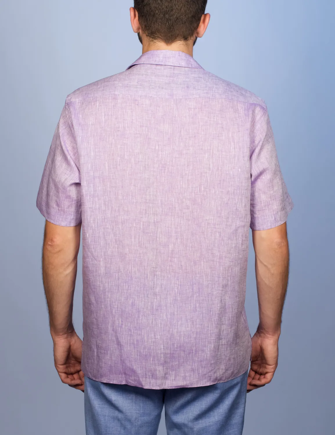 La Chemise Française Havane Lavande chemise lin col cubain été