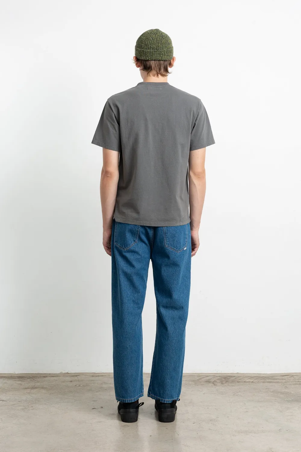 Edmmond Studios Mini Logo t-shirt gris coton stonewash