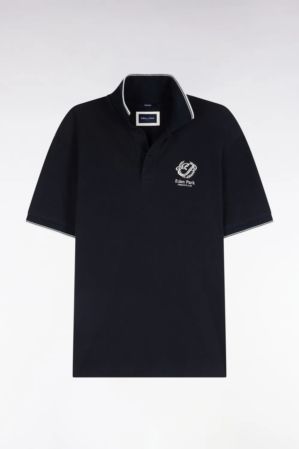 Eden Park H26MAIPC0038 polo unisexe marine coton mercerisé