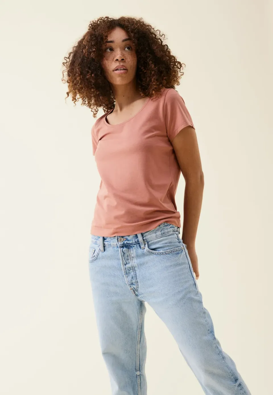 Loom Le t-shirt Tencel t-shirt kaki XS fluide