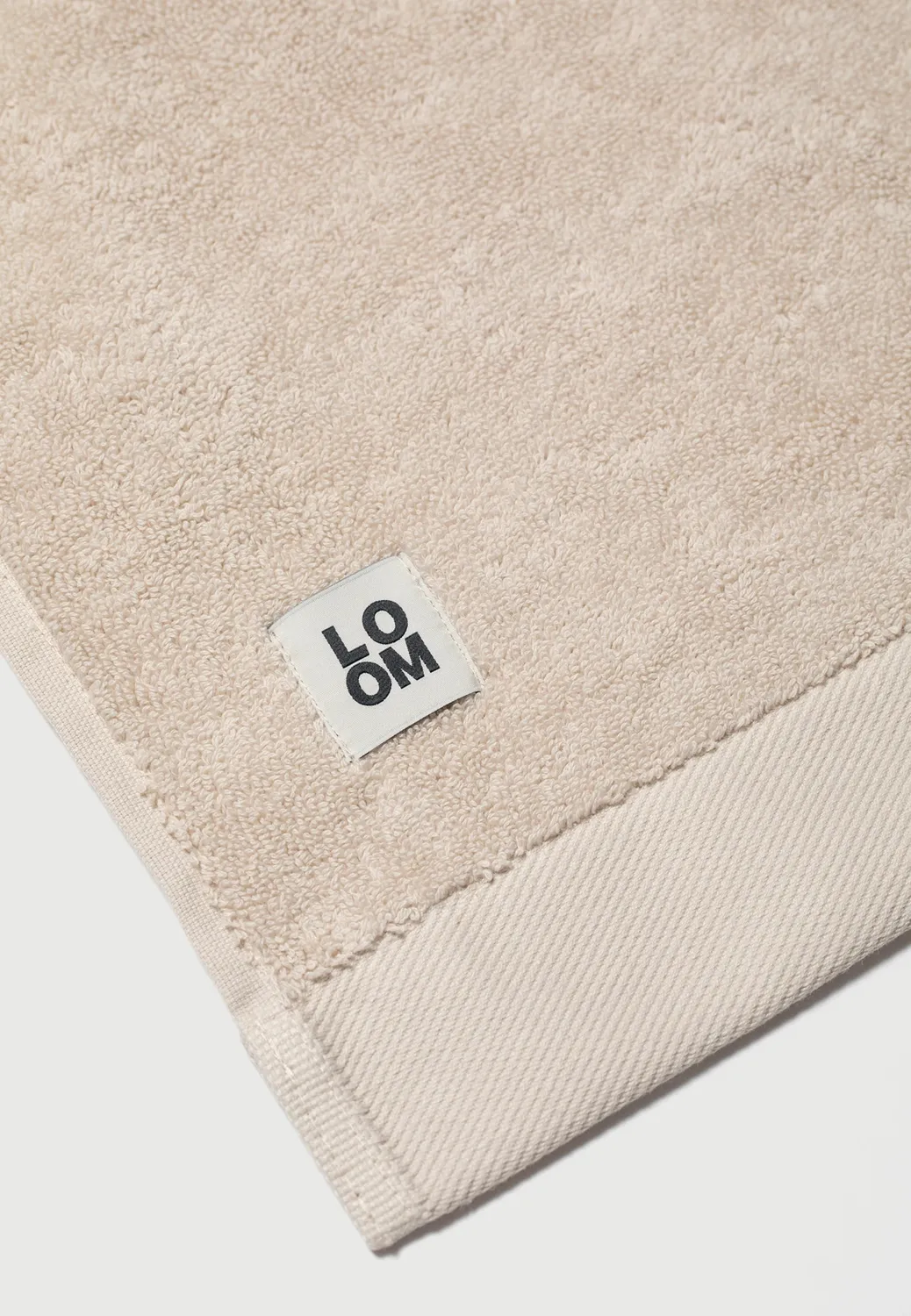 Loom serviette de bain serviette beige 50x100 moelleuse