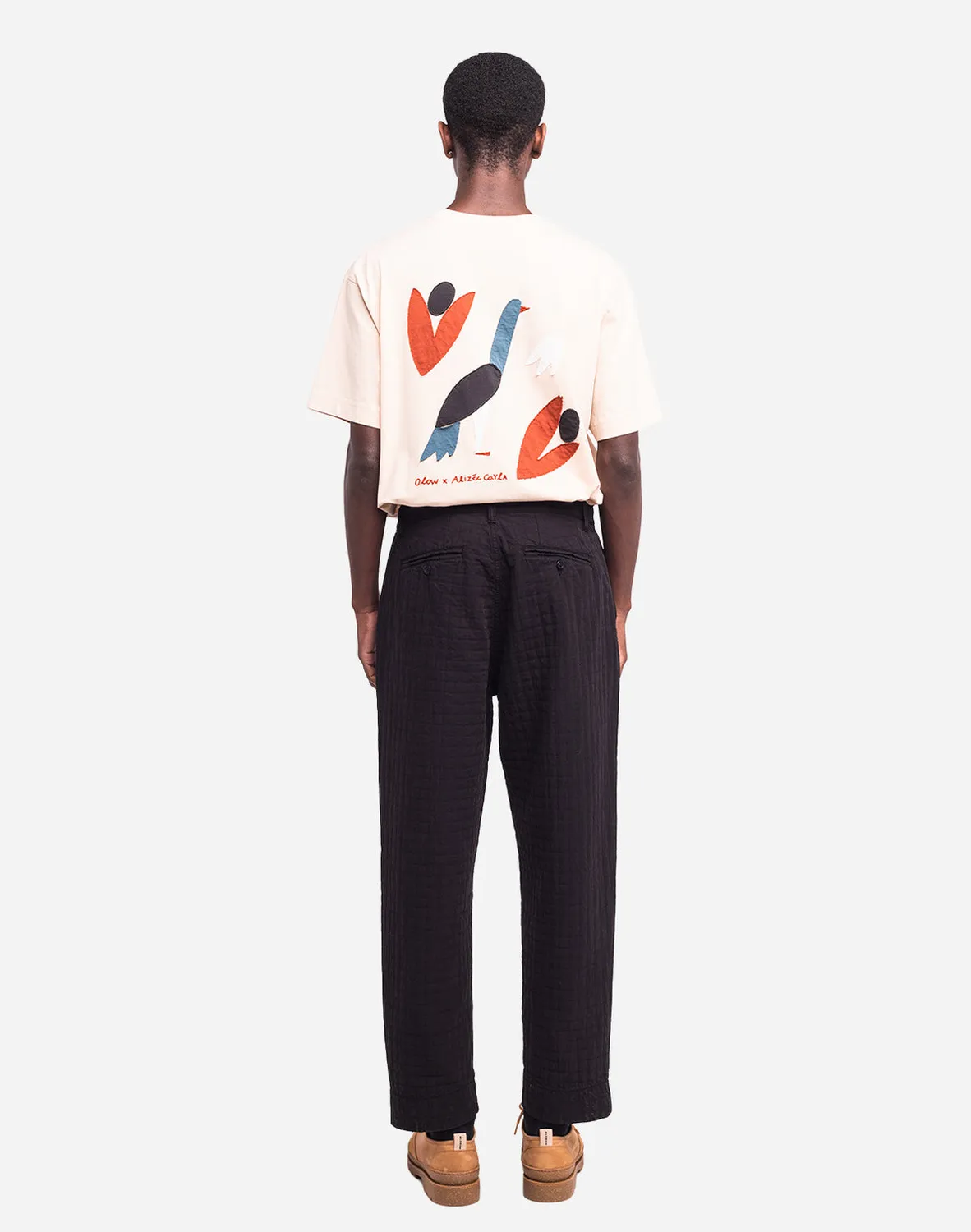 Olow Sembo pantalon noir matelassé