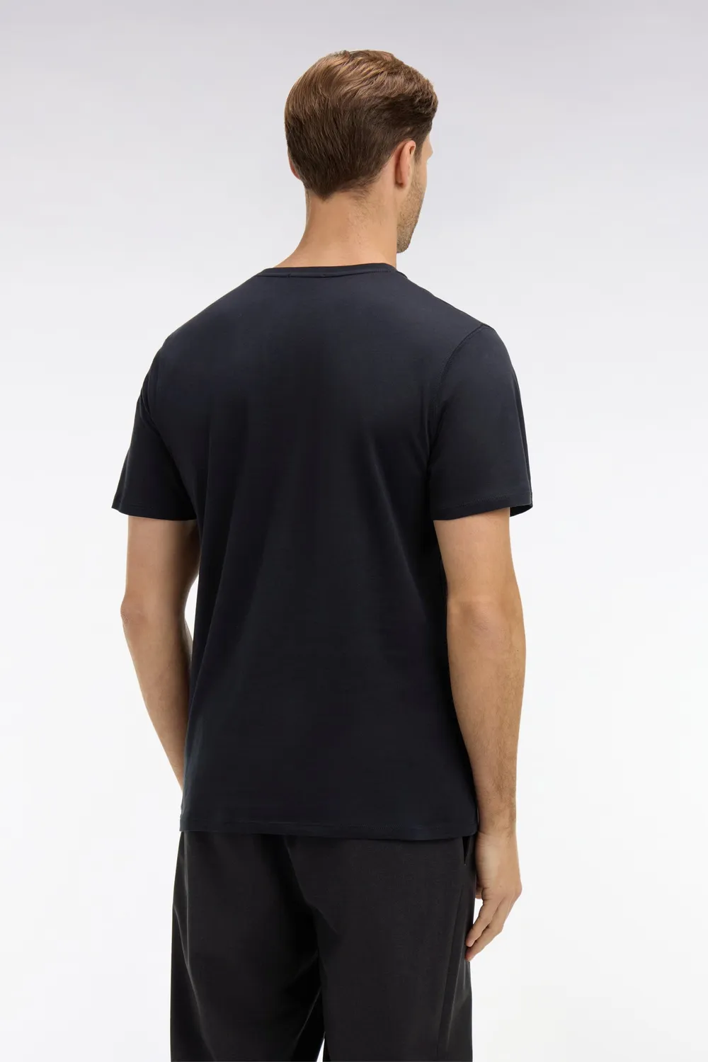 Eden Park t-shirt col V coton Pima noir homme
