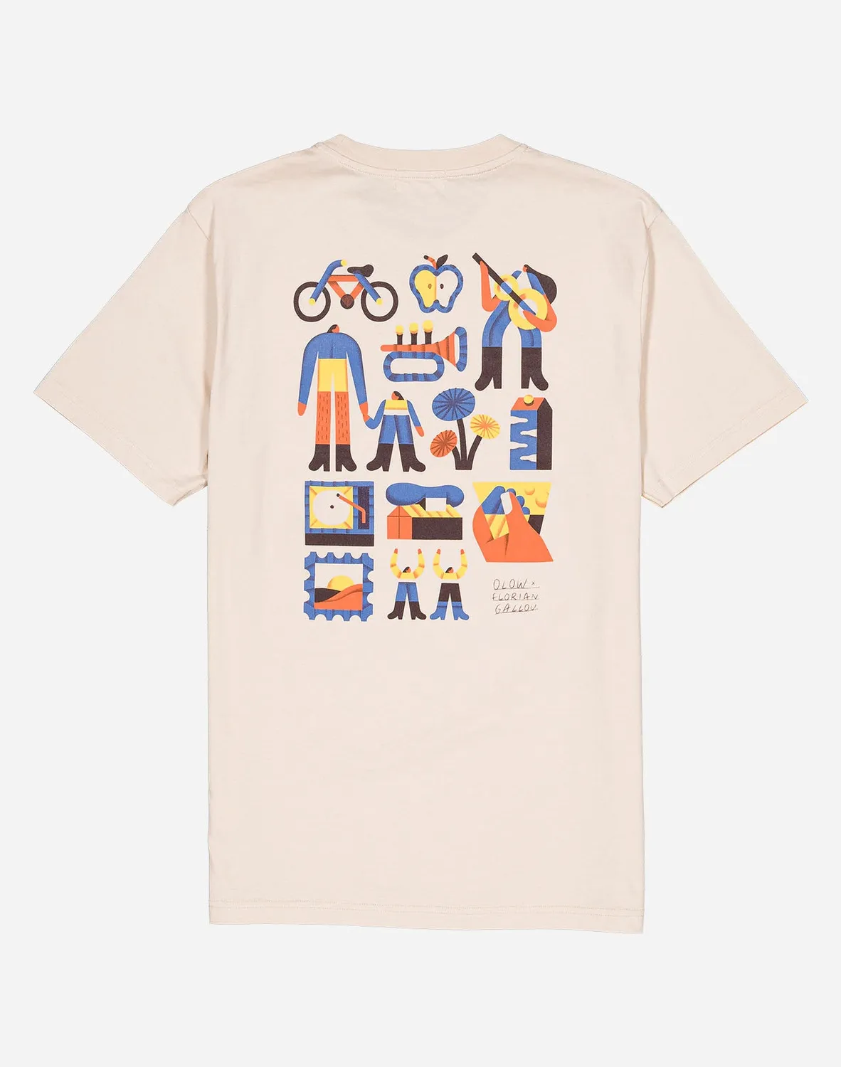 OLOW Ecosystem t-shirt homme crème coton bio