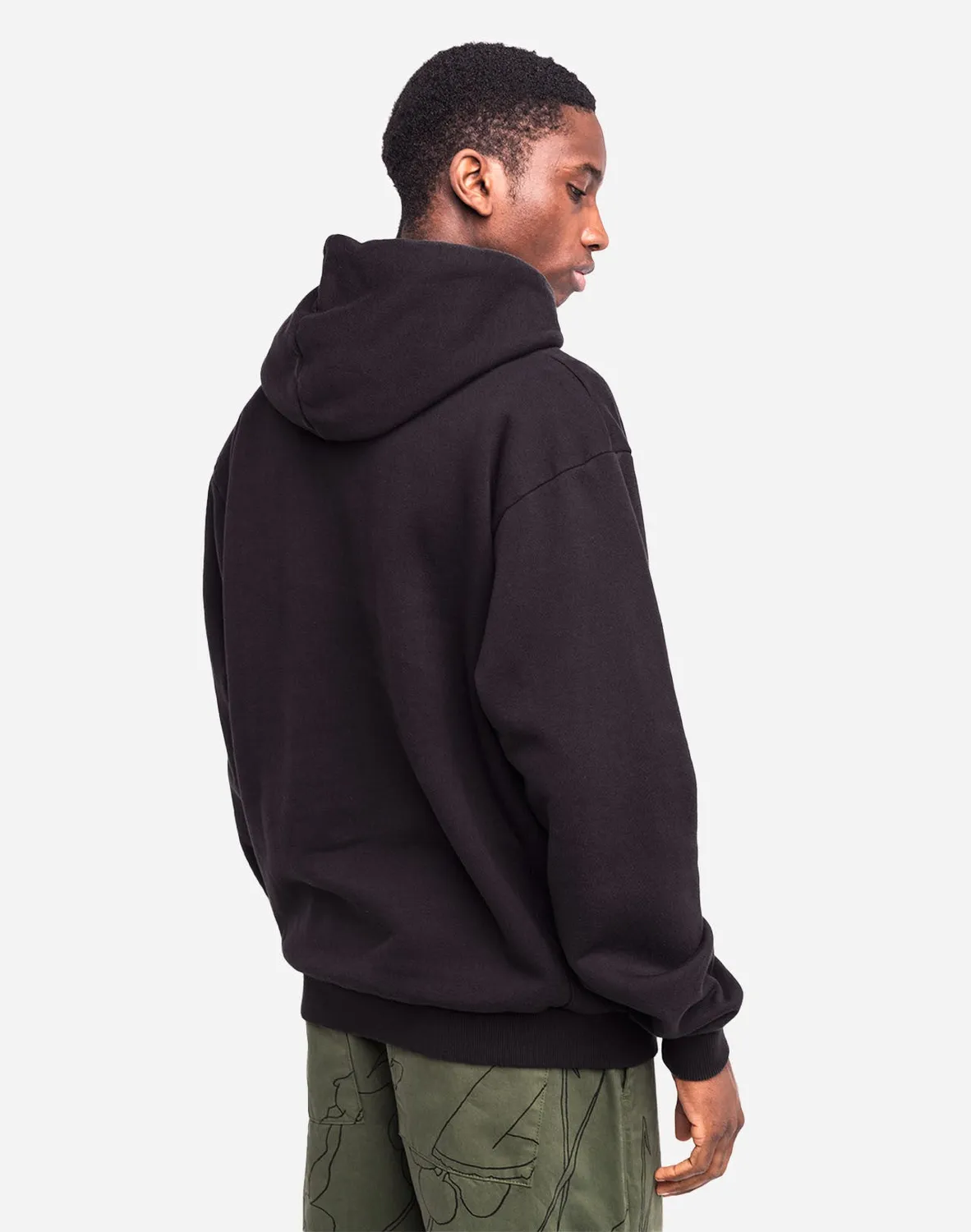 OLOW Hood vegetables hoodie noir carbone molleton bio