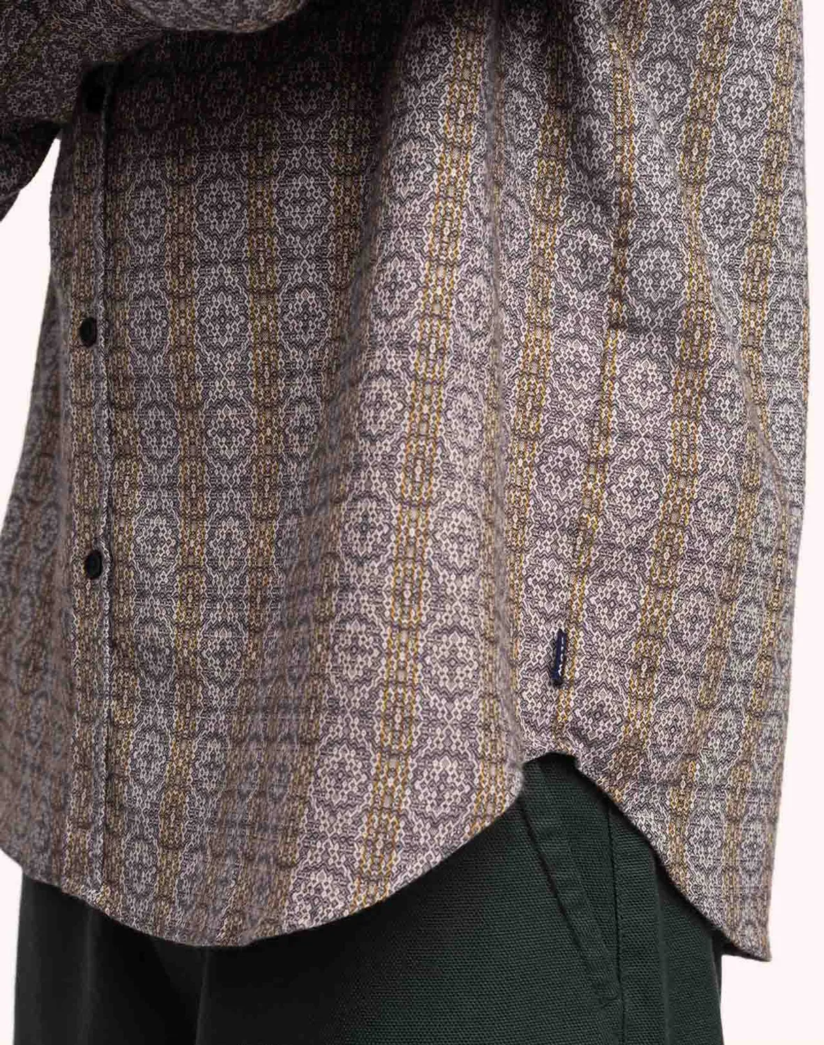 OLOW Nago Visakha chemise homme grise jacquard