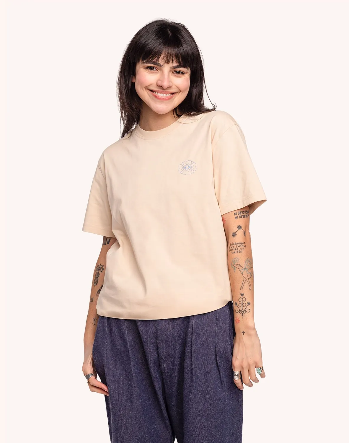 OLOW Awake t-shirt crème coton bio