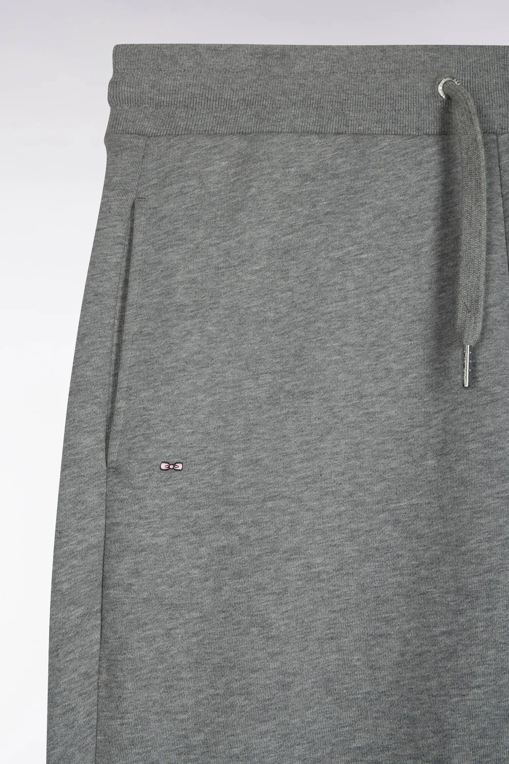 Eden Park Jogging Molleton Coton Gris Uni Droit Homme