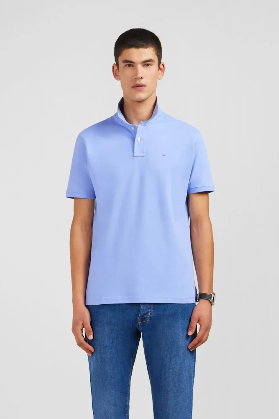 Eden Park PPKNIPCE0006 polo coton pima bleu stretch