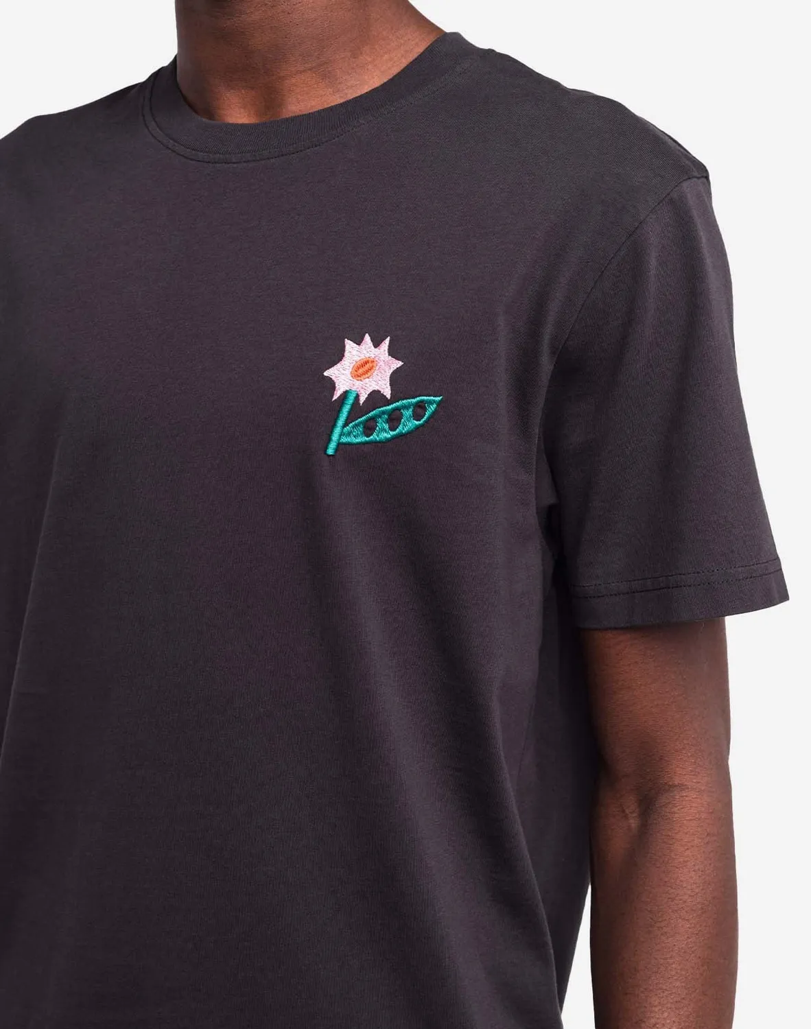 OLOW Flowering t-shirt homme noir coton bio