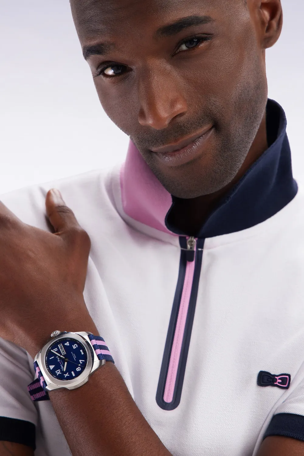 Eden Park montre quartz bleue NATO rayé 43mm