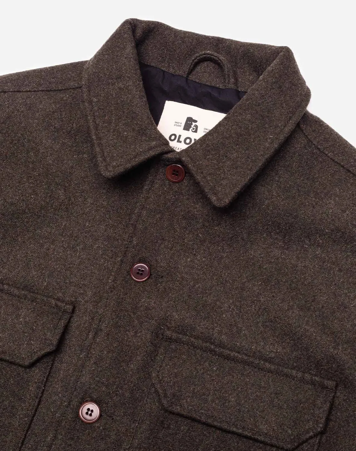 OLOW Percy veste kaki laine chaude