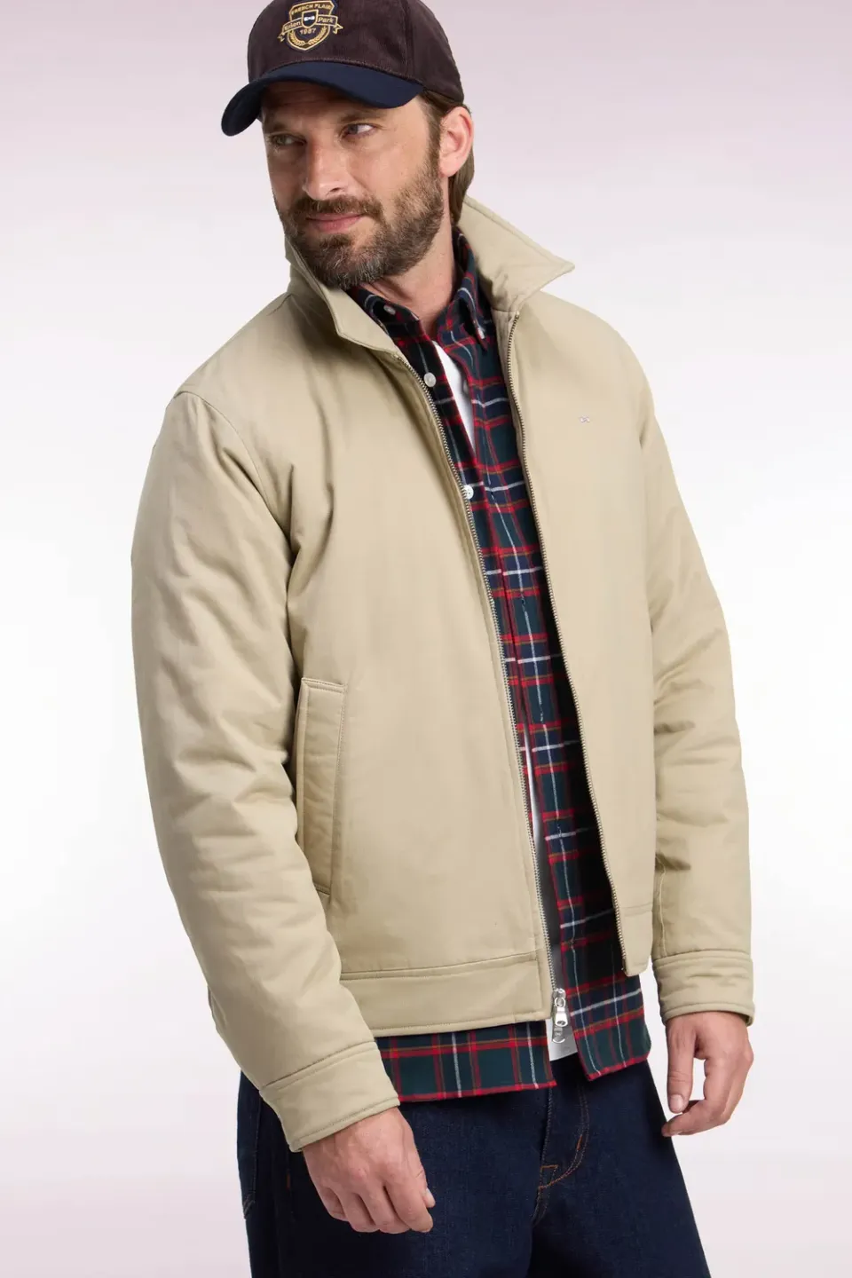 Eden Park Legend Rugby blouson coton stretch beige doublé