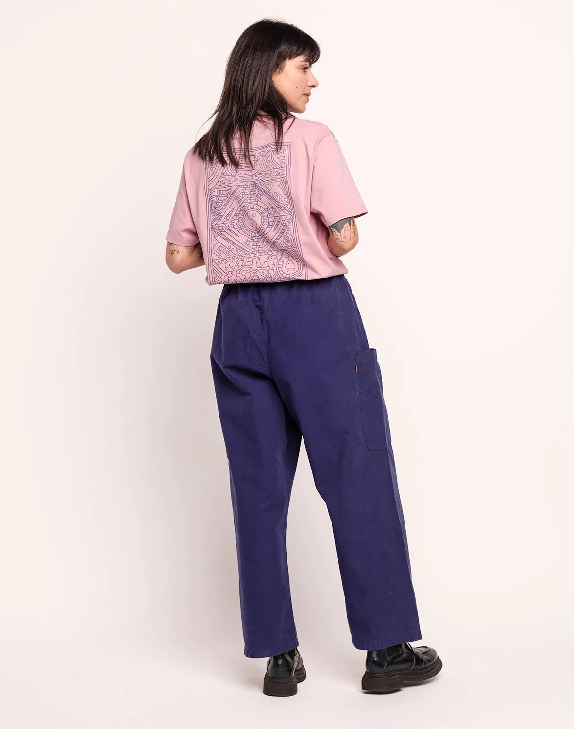 OLOW Colton pantalon large bleu outremer